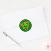 DE CELTISCHE HART VAN SAINT PATRICK RONDE STICKER (Envelop)