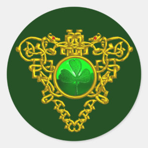 DE CELTISCHE HART VAN SAINT PATRICK RONDE STICKER