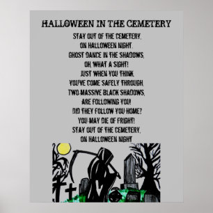 DE CEMETARIS VAN HET HALLOWEEN-gedicht Poster