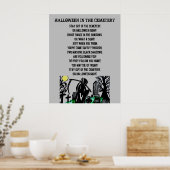 DE CEMETARIS VAN HET HALLOWEEN-gedicht Poster (Keuken)