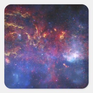 De centrale regio van het melkwegstelsel vierkante sticker