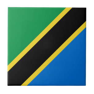 De ceramiektegel van de Vlag van Tanzania Tegeltje