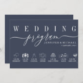 De ceremonie van de Chronologie van het huwelijk e Programma (Voorkant / Achterkant)