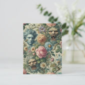 De Cerulean Muse - Gotisch Victoriaans Feestdagenkaart (Staand voorkant)