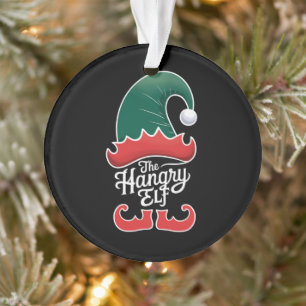 De chagrijnige elf familie matching groep Kerstmis Ornament