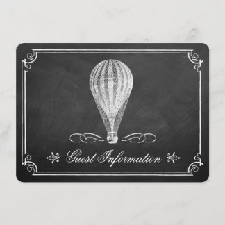 De Chalkboard Heteluchtballon Trouwcollectie Informatiekaartje