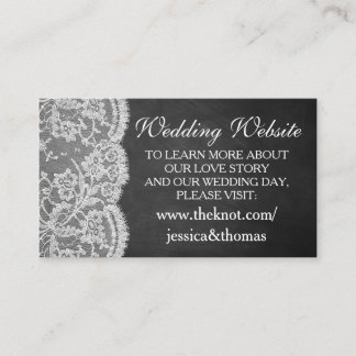De Chalkboard & Lace Wedding Collectie website Informatiekaartje