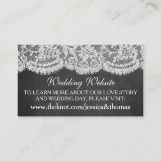 De Chalkboard & Lace Wedding Collectie website Informatiekaartje