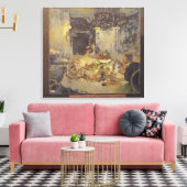 De Champagne Canvas Afdruk (Insitu (Woonkamer))