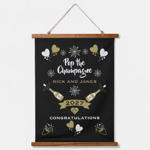 De champagne viering feest hangend wandkleed