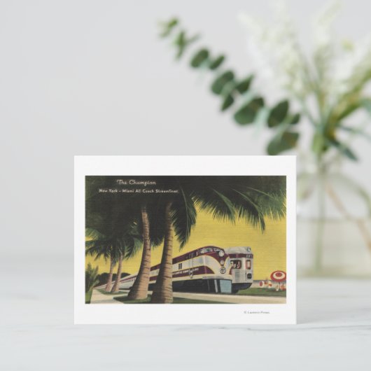 De Champion Railroad, naar New York City Briefkaart (Staand voorkant)