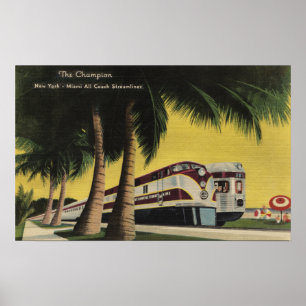 De Champion Railroad, naar New York City Poster