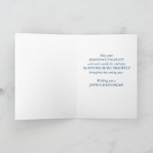 De Chanoeka van de zuster wenst Blauwe Menorah Feestdagen Kaart (Binnen)