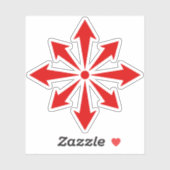 De Chaos Ster (rood) Sticker (Vel)