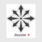 De Chaos Ster (zwart) Sticker (Vel)