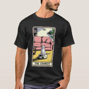 De Chariot Robot Stofzuiger Kat Grappige Tarot C T-shirt