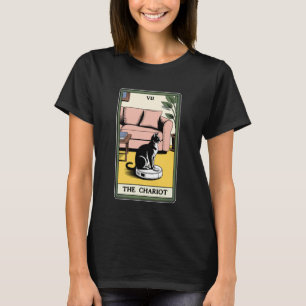 De Chariot Robot Stofzuiger Kat Grappige Tarot C T-shirt