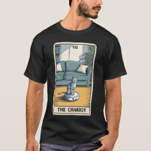 De Chariot Robot Stofzuiger Kat Grappige Tarot C T-shirt