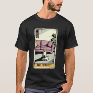 De Chariot Robot Stofzuiger Kat Grappige Tarot C T-shirt