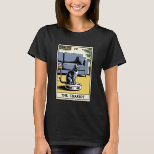 De Chariot Tarotkaart Kat Robot Stofzuiger Ca T-shirt