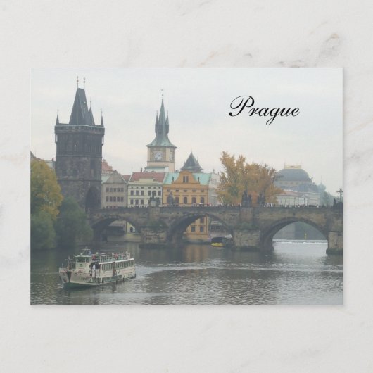 De Charles Bridge Prague Tsjechië Briefkaart (Voorkant)
