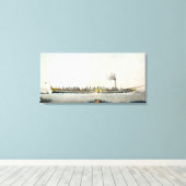 De Charles-Philippe, de eerste steamboot Canvas Afdruk (Insitu (Houten vloer))