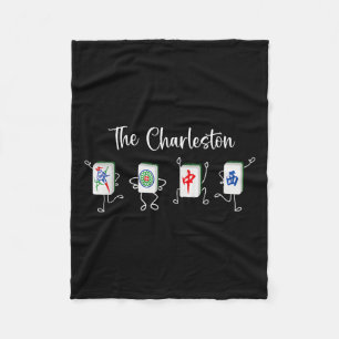 De Charleston Mahjong, Grappige Mahjong Dans Fleece Deken