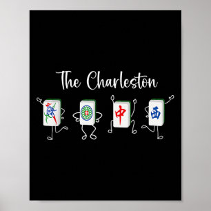 De Charleston Mahjong, Grappige Mahjong Dans  Poster