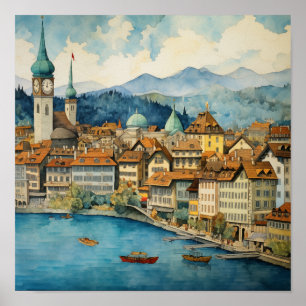 De charmante stad Luzern #2 Poster
