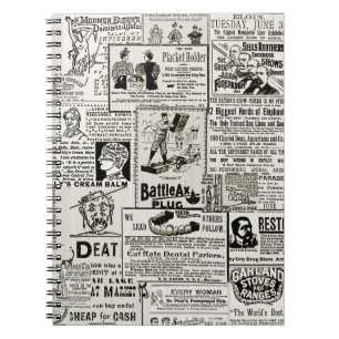 De charmante Victoriaans krant van 1890: Advertent Notitieboek