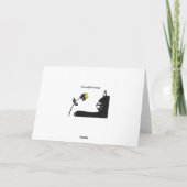 De chat blanc de carte de voeux n'importe quand à (Dos)