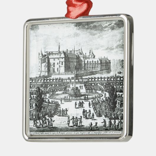 De Chateau de Chantilly en de tuinen Metalen Ornament (Links)