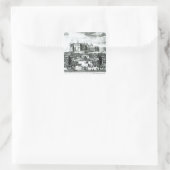 De Chateau de Chantilly en de tuinen Vierkante Sticker (Tas)