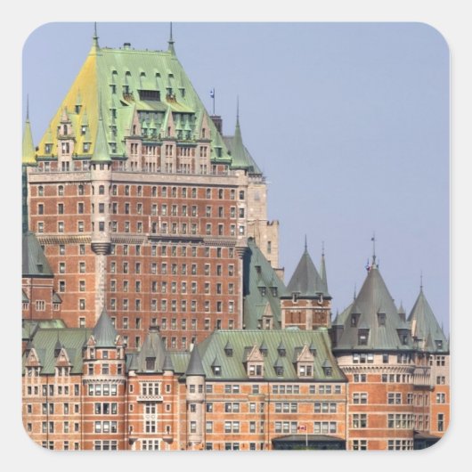 De Chateau Frontenac in Quebec City, Canada. Vierkante Sticker (Voorkant)