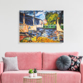 De Chatoubrug | Maurice de Vlaminck | Canvas Afdruk (Insitu (Woonkamer))