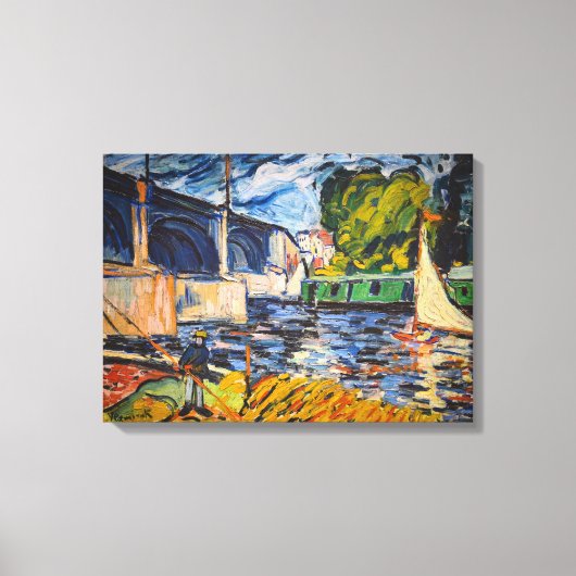 De Chatoubrug | Maurice de Vlaminck | Canvas Afdruk (Voorkant)
