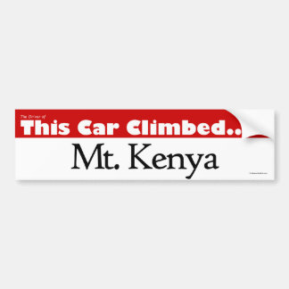 De chauffeur van deze auto klom Mt. Kenia Bumpersticker