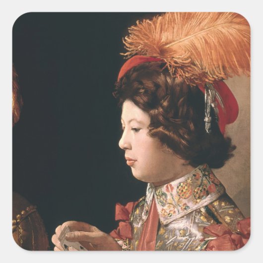 De Cheat met de Ace Diamonds Vierkante Sticker (Voorkant)