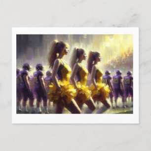 De cheerleaders, briefkaart