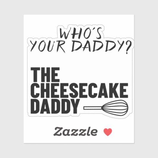 De Cheesecake Daddy Sticker Wit (Vel)