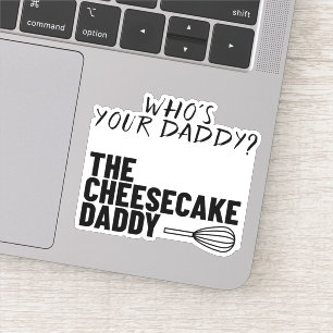 De Cheesecake papa Sticker White