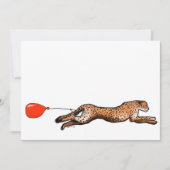 De Cheetah en de Red Balloon Party uitnodiging (Voorkant)