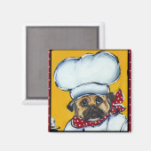 De Chef Pug Magneet (Voorkant / Achterkant)