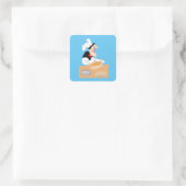 De Chef Vierkante Sticker (Tas)