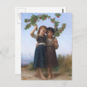De Cherry Branch van Bouguereau Briefkaart (Voorkant / Achterkant)