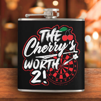 De Cherry’s Worth 2 Vinyl Wrapped Flask 6 oz. Heupfles