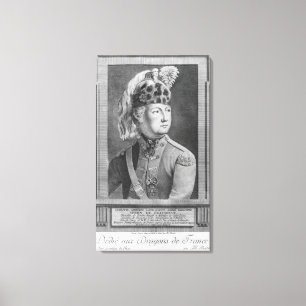 De Chevalier d'Eon als dragoon, 1779 Canvas Afdruk