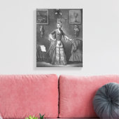 De Chevalier d'Eon, gekleed als vrouw Canvas Afdruk (Insitu (Woonkamer))
