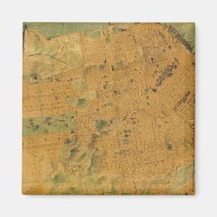 De Chevalier Map van San Francisco Magneet