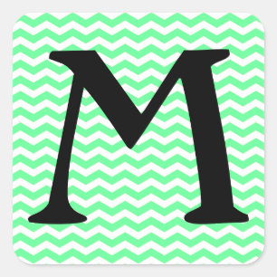 De Chevron van de Golf van Seafoam van Malibu Vierkante Sticker